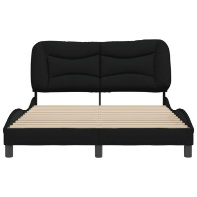 Bedframe zonder matras stof zwart 140x190 cm