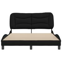 Bedframe zonder matras stof zwart 140x190 cm - thumbnail
