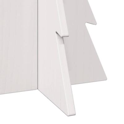 VidaXL Kerstdecoratie kerstboom 59,5 cm massief grenenhout wit