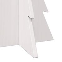 VidaXL Kerstdecoratie kerstboom 59,5 cm massief grenenhout wit - thumbnail