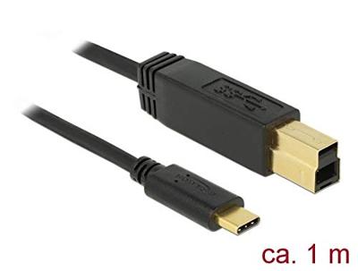 Delock 83675 USB 3.1 Gen 2 (10 Gbps) kabel Type-C naar Type-B 1 m