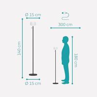 Eglo Design terraslampMontapalma zwart met wit kegel - 75888 - thumbnail