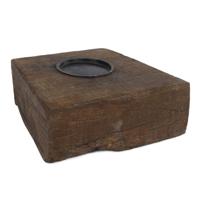 Diversen Kandelaar wim gemengde kleuren gerecycled hout - thumbnail