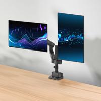 ACT Monitorarm max 35 office solid pro, mechanische veer, 2 monitoren - thumbnail