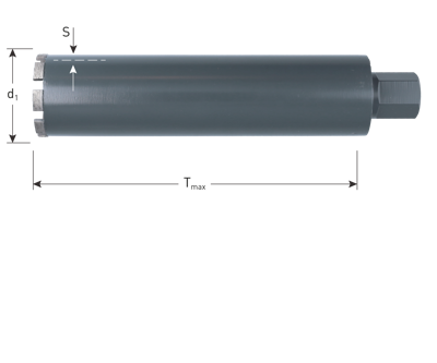 Rotec Diamantboor | Grijs | Droog | 1.1/4" | 8 Segm. | Ø82x60 - 776.0820 Rotec Diamantboor | Grijs | Droog | 1.1/4" | 8 Segm. | Ø82x60 - 776.0820