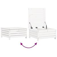 3-delige Loungeset massief grenenhout wit - thumbnail