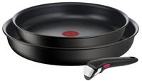 Tefal Ingenio Unlimited Koekenpannen 24+28 cm met Handgreep Zwart - thumbnail
