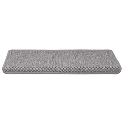 Trapmatten zelfklevend Sisal-Look 30 st 65x21x4cm zilverkleurig