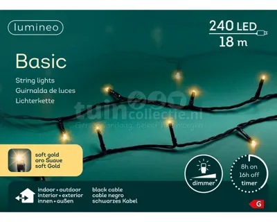 Basic Kerstverlichting 240 LED 18m SG Basic Kerstverlichting 240 LED 18m SG