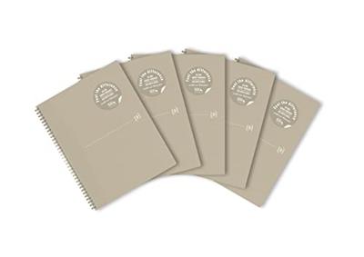 Spiraalblok oxf origin a4+ lijn 140pag 80gr zand | 5 stuks