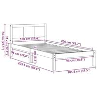 Bedframe Bruin 100 x 200 cm Massief grenenhout - thumbnail