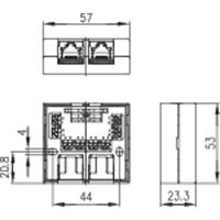 Telegärtner 100022997 Netwerkdoos Opbouw (op muur) CAT 6 Zuiver wit - thumbnail