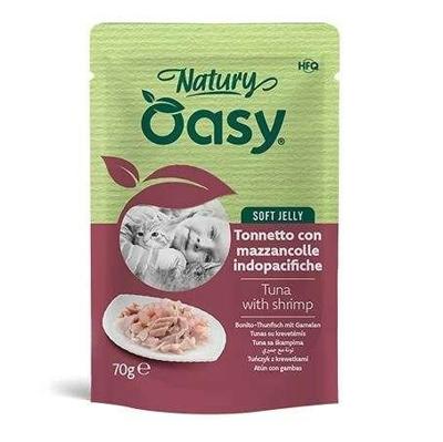 OASY Natury Soft Jelly Tuna with shrimp - nat kattenvoer - 70g