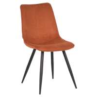 LABEL51 Eetkamerstoel 'Jort' Rib, kleur Roest - thumbnail
