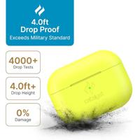 Catalyst Slim Case voor AirPods Pro Skin voor Apple AirPods Pro Charging Case, verwisselbare kleuren, beschermhoes Soft Skin, compatibel draadloos opladen - Neon Geel - thumbnail