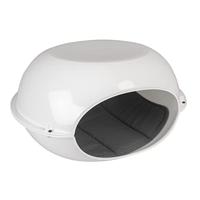 duvoplus, Luna Igloo voor katten, met kussen, 57 x 38 x 31 cm, wit, voor bed, mand, bank, tipi, wit - thumbnail