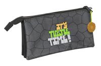 Pennenetui met 3 vakken Teenage Mutant Ninja Turtles Zwart Grijs 22 x 12 x 3 cm - thumbnail
