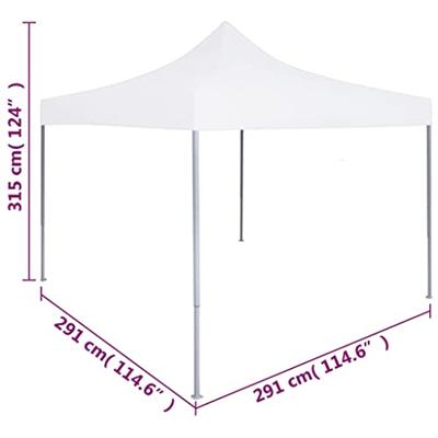 VidaXL Partytent inklapbaar 3x3 m staal wit