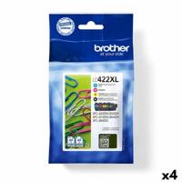 Inktcartridge brother lc-422xlval zwart 3 kleuren | 4 stuks - thumbnail