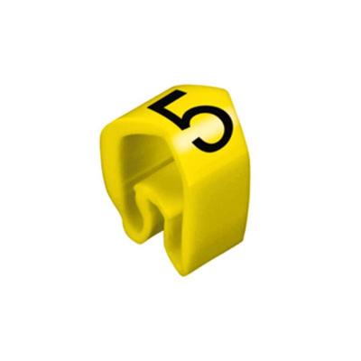 Weidmüller CLI C 2-4 GE/SW 5 MP Markeerring Opdruk 5 Buitendiameter 4 tot 10 mm 0251311517 Weidmüller CLI C 2-4 GE/SW 5 MP Markeerring Opdruk 5 Buitendiameter 4 tot 10 mm 0251311517