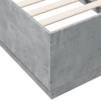 Bedframe bewerkt hout betongrijs 90x190 cm - thumbnail
