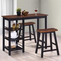3-delige Barset MDF zwart - thumbnail