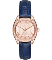 Horlogeband Michael Kors MK2593 Leder Blauw 16mm - thumbnail
