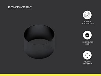 ECHTWERK Tafel accessoires (servetringen "rond" gemaakt van ede, Zwart, 4-delig)