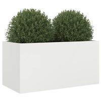 Plantenbak 62x30x29 cm staal wit - thumbnail