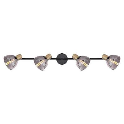 Globo 4-lichts plafondlampJay zwart met goud - 54305-4