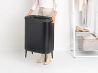 Brabantia Bo hi wasbox 2 x 45 liter matt black - thumbnail