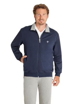 Heren homewear jasje Hajo blauw