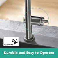 Hansgrohe Talis M54 ééngreeps keukenmengkraan 270 met uittrekbare uitloop en sBox, Brushed Black Chrome - thumbnail