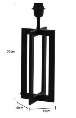 Light & Living Tafellamp 'Mace' 35cm, kleur Mat Zwart (excl. kap)