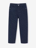 Mom-broek met strass voor meisjes marineblauw - thumbnail