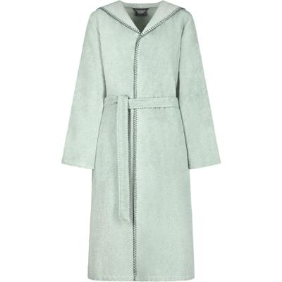 Cawö Cawo Home Dames Badjas met Capuchon 6219 eukalyptus S