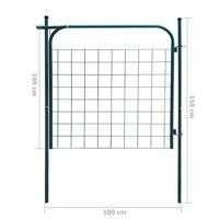 Tuinpoort 100x100 cm groen - thumbnail