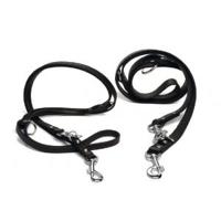 Lederen dressuurlijn zwart - 200 cm x 18 mm - thumbnail
