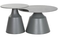 Kleine bijzettafel Home ESPRIT Grijs 70 x 70 x 43 cm 70 x 70 x 1 cm - thumbnail