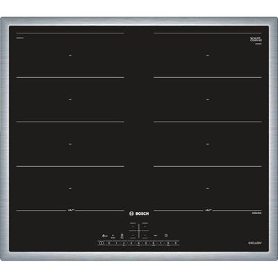 Bosch PXX645FC1M kookplaat Zwart, Roestvrijstaal Ingebouwd Zone van inductiekookplaat 4 zone(s) Bosch PXX645FC1M kookplaat Zwart, Roestvrijstaal Ingebouwd Zone van inductiekookplaat 4 zone(s)