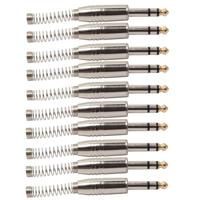 10 stuks 6.35mm metalen Audio Plug Stereo microfoon netsnoer stekker - thumbnail