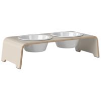 dogBar® Honden voerbar Wooden, grijs, Maat: M-Small - thumbnail