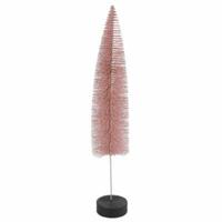Countryfield kerstboom op voet glitter oudroze 40 cm | 12 stuks - thumbnail