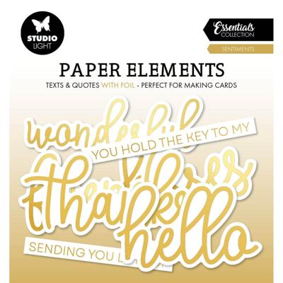 Studio Light • essentials paper elements sentiments gold foil
