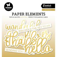 Studio Light • essentials paper elements sentiments gold foil - thumbnail