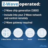 Shelly Qubino z-wave mini module 1 x uitgang, 1 x schakelaar en energiemeting - thumbnail
