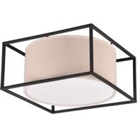 Industrieel Mat Zwarte LED Plafondlamp - 2-lichts - E27 Fitting - thumbnail