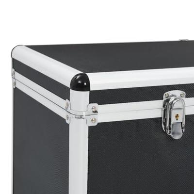 VidaXL Opbergkoffers 2 st aluminium zwart