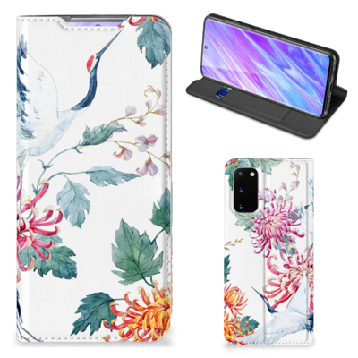 Samsung Galaxy S20 Hoesje maken Bird Flowers Samsung Galaxy S20 Hoesje maken Bird Flowers