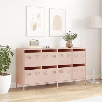 Dressoir 135x39x73,5 cm koudgewalst staal roze